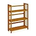 Mission Style 38 x 27.5 Inch Light Oak Folding / Stacking Bookcase, 27.5