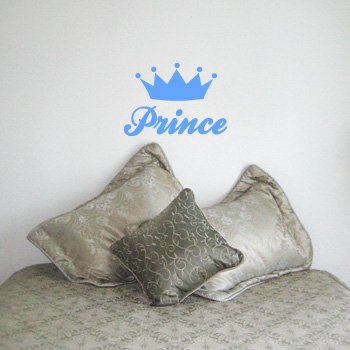 PRINCE Boy Wall Room Decal Sticker Nursery Baby Decor | Color: Baby Blue