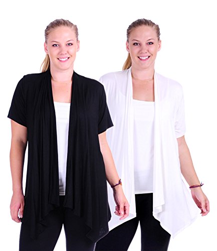 SR Women's Plus Size Basic Various Sleeve Open Cardigan (Size: 1X-5X)