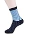 Men's Merino Wool Socks-6 Pack Thermal Outdoor Hiking Stripe Crew Socks