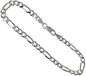 Sterling Silver Over 3/16" ( 5.5 mm ) Figaro Chain, NICKEL FREE. Sizes 7", 8", 9", 16", 18", 20", 22", 24", 30"