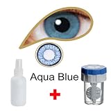 MesmerEyez Naturalz Aqua Blue Coloured Disposable Contact Lenses Lens 1 Month Very High Quality