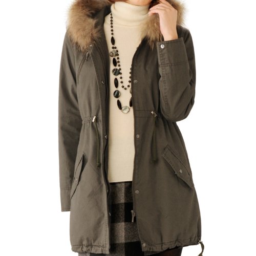 【 春 コート 】 モッズコート ダウン ライナー 付き ラクーン トリミング 取り外し可能 <3シーズン >(No 2546 r ) 〔エースタイル〕 Aastyle