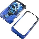 Blue Skull Protector Case for HTC Wildfire S (T-Mobile USA)