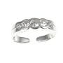 Zehring mit 5 Kristallen aus Sterlingsilber