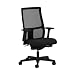 Ignition Low-Back Task Chair, Adjustable T-Arms, Mesh Back, Synchro-Tilt Control, Back Angle Control, Black Fabric, Black Frame