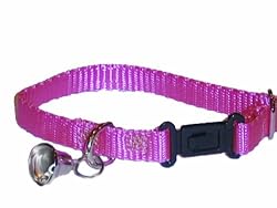 Sandia Pet Products Fuchsia Ferret Collar with Bell - adjustable 4 to 8 inches