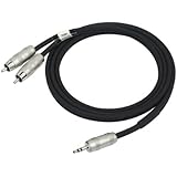 Kirlin 6 Feet 3.5mm Stereo Plug to Dual RCA Plug Y-Cable