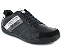 LEVIS MIXER LEATHER TRAINERS BLACK