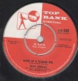 HEART OF A TEENAGE GIRL 7 INCH (7" VINYL 45) UK TOP RANK 1960
