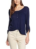 Cortefiel Camiseta Manga Larga (Azul Oscuro)