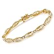 Bracelet With 3.00ctw Genuine Clean Diamonds Made of 14K Yellow Gold. Total item weight 11.6g Length 7in