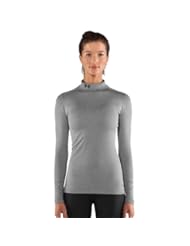 Womens UA ColdGear? Longsleeve Compression Mock Tops by Under Armour Small True Gray Heather