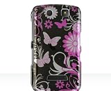 New Pink Black Butterfly Blackberry 9530 9500 Storm Snap on Cell Phone Case