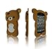 GummyCase Premium 3D Lovely Cute Teddy Bear Silicon Soft Case Cover for Apple iPhone 5/5S (Brown) - Retail Packaging