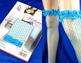 ガーターリング付網ストッキング青