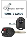 2008-2010 Ford Escape Uncut Keyless Entry Remote Head Key With Free Do-It-Yourself Programming and Free eKeylessRemotes Guide