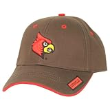 University of Louisville Fighting Cardinals Red Tip Adjustable Slouch Hat-charcoal