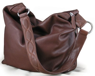 Leather Bucket Hobo Bag