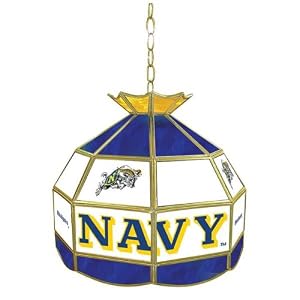 Trademark U.S. Naval Academy stained glass Tiffany lamp - 16-inch