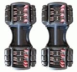 TurboBells Adjustable Dumbbells 5 to 60 Pounds with Stand