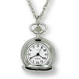 Avalon Women's Silver-Tone Polished Fashion Pendant Watch with Chain, # 2132 (Watch)