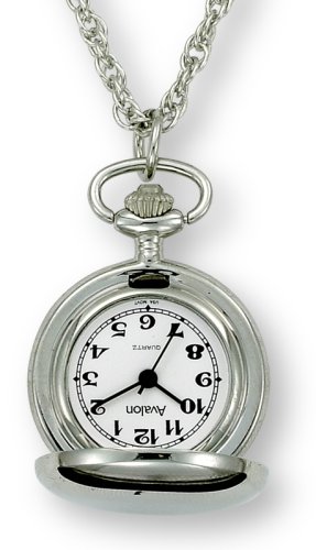 Avalon Women's Silver-Tone Polished Finish Fashion Pendant Watch, # 2132