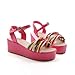 Carol Shoes Womens Platform Wedge Heel Open Toe Sandals Shoes