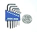 7 Hex Key Allen Wrench set in Inch SAE 0.028
