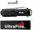 UltraFire 7w 300lm Mini Cree Led Flashlight Torch Adjustable Focus Zoom Light Lamp
