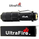 UltraFire 7w 300lm Mini Cree Led Flashlight Torch Adjustable Focus Zoom Light Lamp