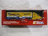 Nascar Die-cast Signed #4 Sterling Martin Kodak Fun Saver Series 1994 Edition in a 1:64 Scale Racing Team Transporter / Hauler with Die Cast Cab Opening Rear Door on a Trailer By Racing Champions