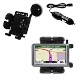 Garmin Nuvi 250 Flexible Auto Windshield Holder with Car Charger - Uses Gomadic TipExchange