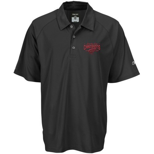 Buy Reebok Detroit Red Wings Black 2008 Stanley Cup Champions Classic Stitch Left Polo by Reebok