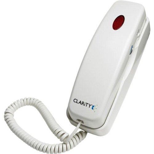 New Corded Trimline Telephone Clarity Power Visual Ring Indicator Redial Flash Mute Function Clarity