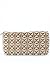 Beige Pyramid Design Zip Purse