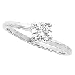 14K White Gold Diamond Solitaire Engagement Ring - 0.25 Ct.