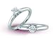 14K White Gold Comfort Fit Round Diamond Solitaire Ring - GH I1 - 0.25 Ct. to 0.75 Ct.