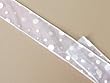 Sheer White Polka Dot Wired Craft, Wedding & Holiday Ribbon 1.5" x 60" Yards