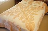 Heliconia comforter, Orange/cream