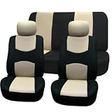 FH-FB050112 Flat Cloth Car Seat Covers Beige Color