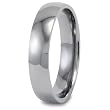 Domed High Polished Titanium Ring (5mm) - Sizes 5 - 13