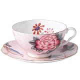 Wedgwood Harlequin Cuckoo Tea Story Teacup and Saucer, Pink