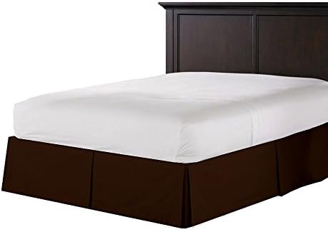 800 Thread Count Tailored Pleated Bedskirt made of "Single Ply Long Staple Egyptian Cotton" -15 inches drop- with perfect fitting for King SIZE bed & Chocolate Color comes with 100% SATISFACTION AND