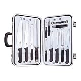 Victorinox 14-Piece Gourmet Cutlery Set, Fibrox Handles with Attache Case