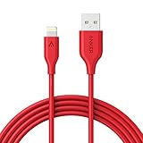 Anker PowerLine ライトニング USBケーブル レッド 1.8m