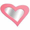 Heart Wall Mirror - Pink