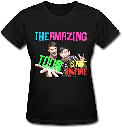HOOYOUNG Dan And Phil the Rmrzing Tour Is Not On Fire Women's T-shirts XS Black