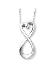 Sterling Silver Polished Infinite Love 18in Necklace, Best Quality Free Gift Box Satisfaction Guaranteed