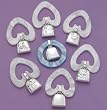 Empire Silver White Heart Sterling Teething Little Boy Blue